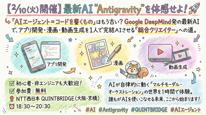 Google Antigravity体験会の登壇画像